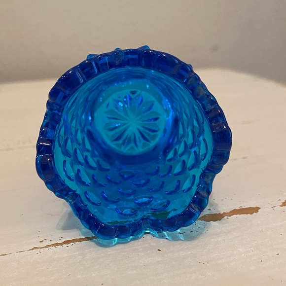 Fenton Blue Hobnail Toothpick Holder - Picture 6 of 6